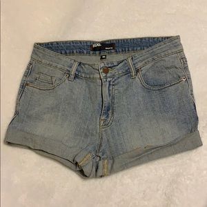 BDG light-wash cuffed denim shorts